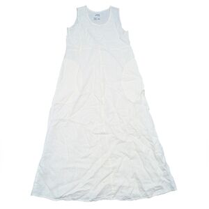Flax Jeanne Engelhart Linen White Sleeveless Dress Women's Small